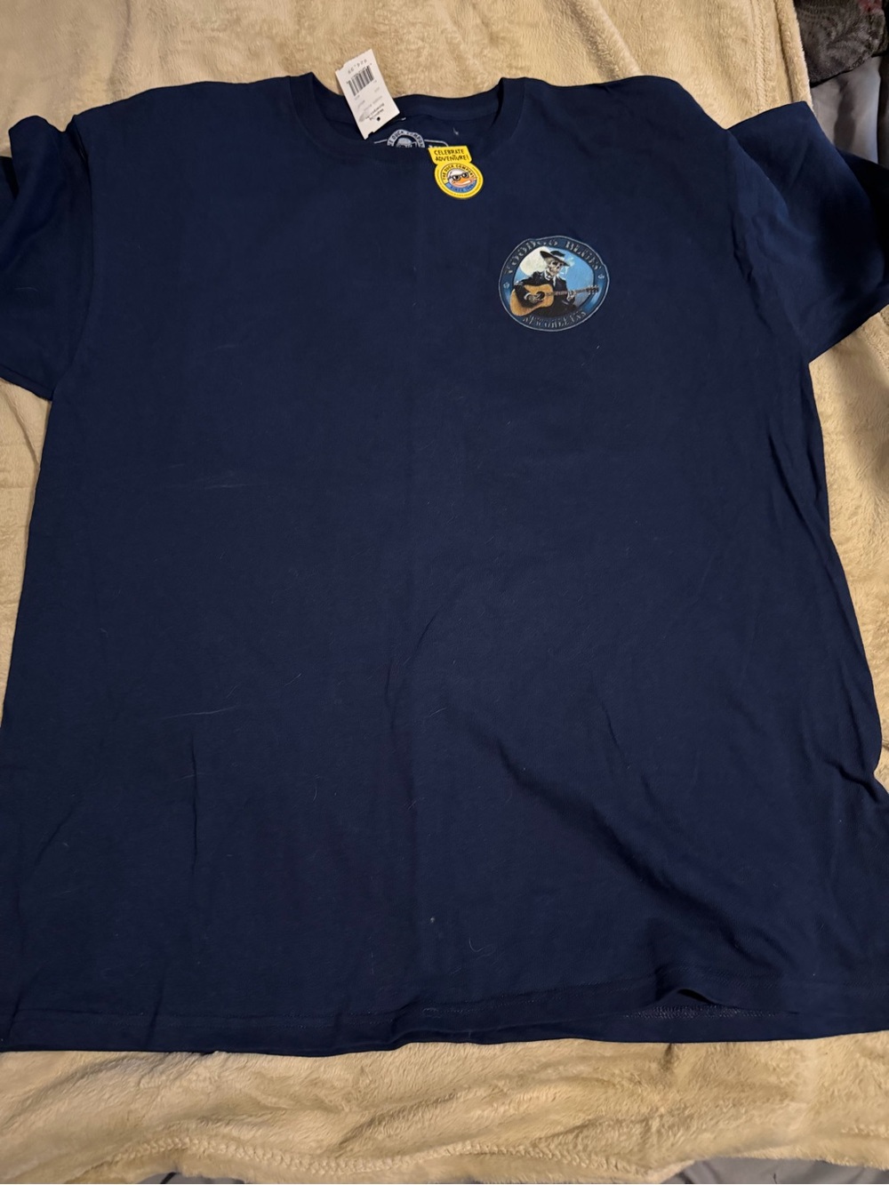 Voodoo Blues New Orleans Navy Blue Graphic Tee - The Duck Company 2XL Halloween